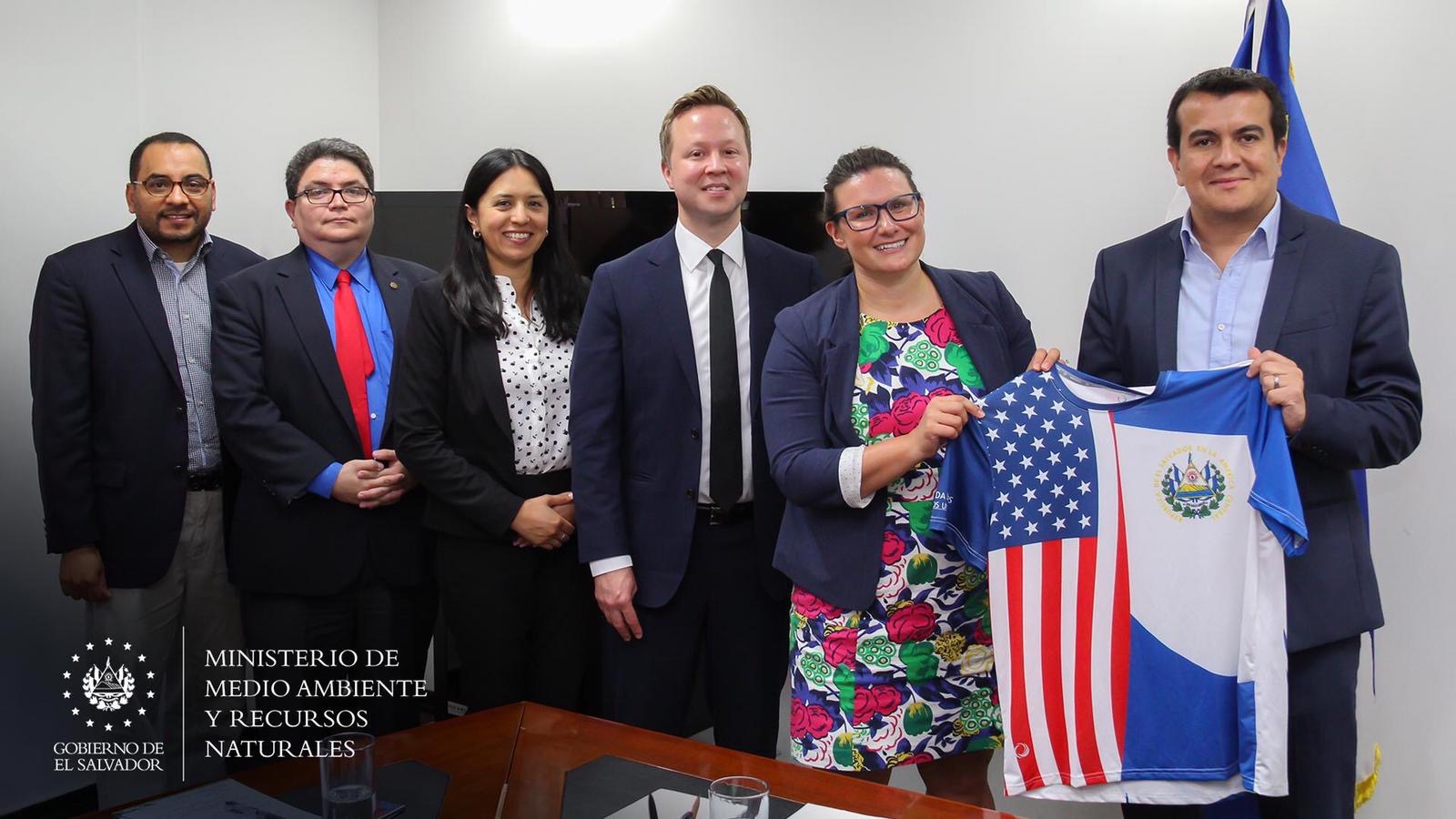 Discussing environment cooperation program priorities at the Ministry of Environment and Natural Resources. San Salvador, El Salvador.