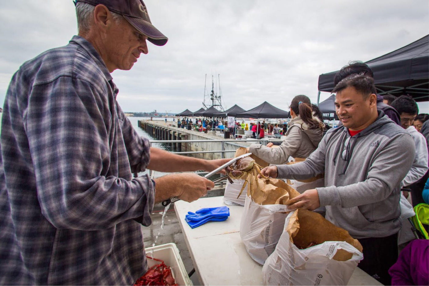 The seafood market is one of the many social, economic, and cultural benefits that we receive from California’s oceans. Photo credit: Jason Houston.