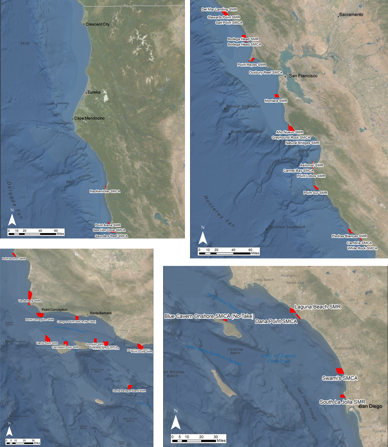 map of survey locations