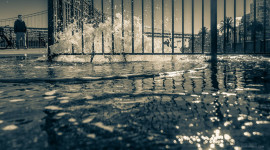 flooding during a king tide in san francisco