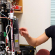 Alexis Fischer prepares an Imaging FlowCytobot (IFCB) for deployment on the R/V Peterson for the monthly USGS cruise in the San Francisco Bay-Delta. The IFCB  is a submersible imaging- in-flow cytometer, which  when coupled with tools for automatic classification of images, can produce abundance estimates of phytoplankton taxa to the species- and genus-level in near real-time. Photo: Dan Coyro.