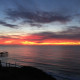 Scripps Pier amidst a sunset.