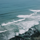 rip currents visible in the waves, encinitas CA