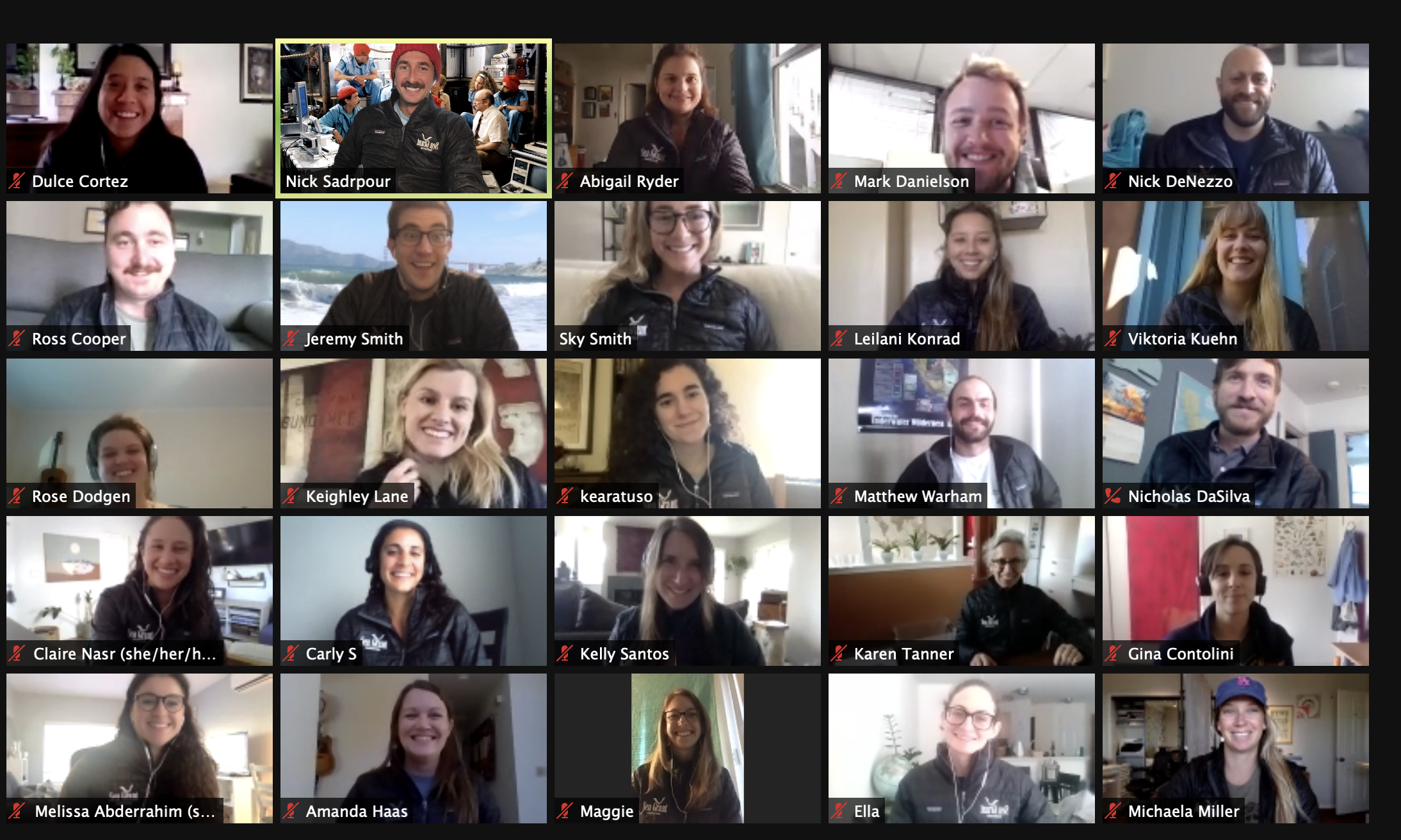 Screenshot of a zoom fellowship meeting