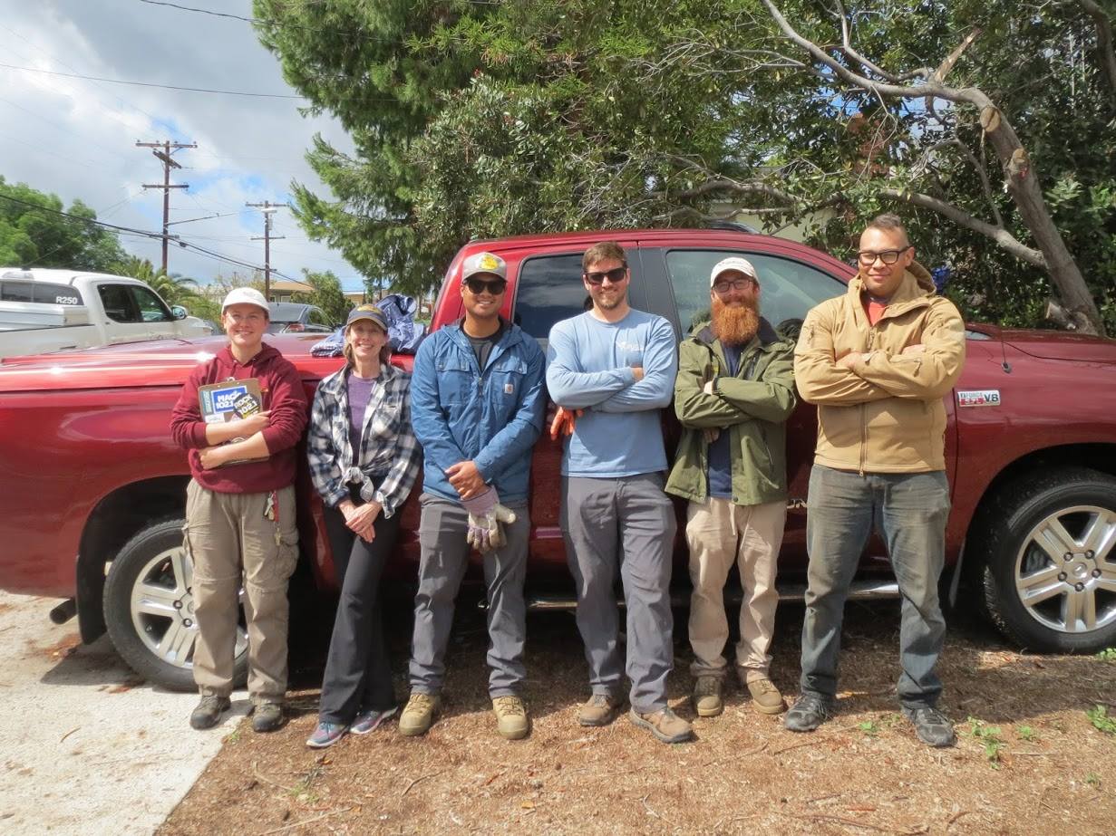 Fig. 1. The San Diego Canyonlands crew atop Manzanita Canyon, March 2018.